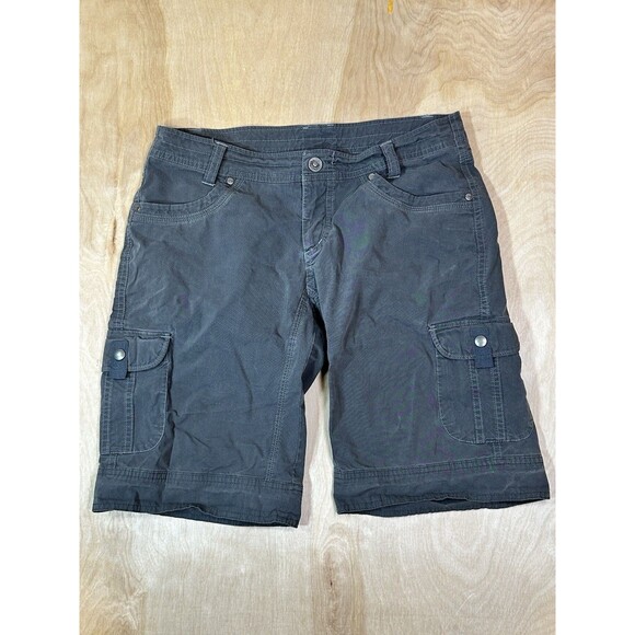 Kuhl Pants - Kuhl Womens TREKR Short Hiking Utility Shorts Gray Bermuda Size 8 Cargo